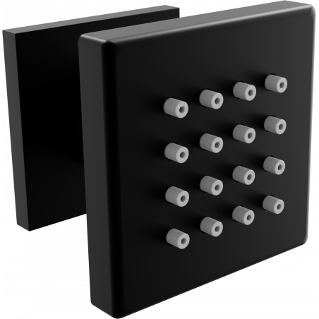 Mexen Cube surface-mounted side jet, black - 79360-70