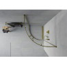 Mexen Rio semi-circular shower cabin 80 x 80 cm, transparent, gold - 863-080-080-50-00