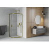 Mexen Rio semi-circular shower cabin 80 x 80 cm, transparent, gold - 863-080-080-50-00