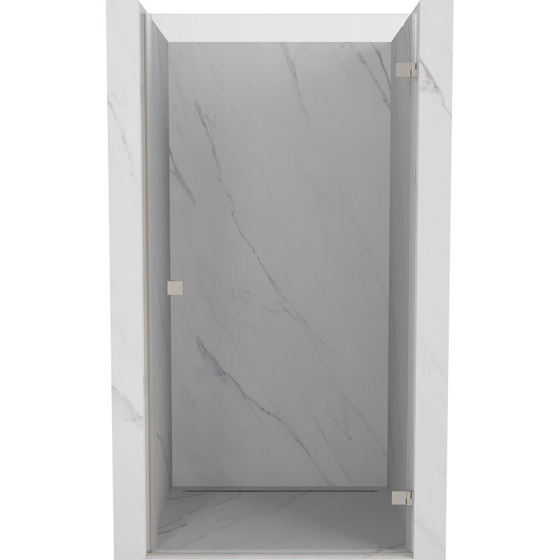 Mexen Lunar-B 95 cm Right Hinged Shower Door, Transparent, Brushed Nickel - 832-095-000-97-00-P