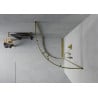 Mexen Rio semi-circular shower cabin 90 x 90 cm, transparent, gold - 863-090-090-50-00