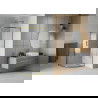 Mexen Rio corner shower cabin 70 x 70 cm, stripes, gold - 863-070-070-50-20
