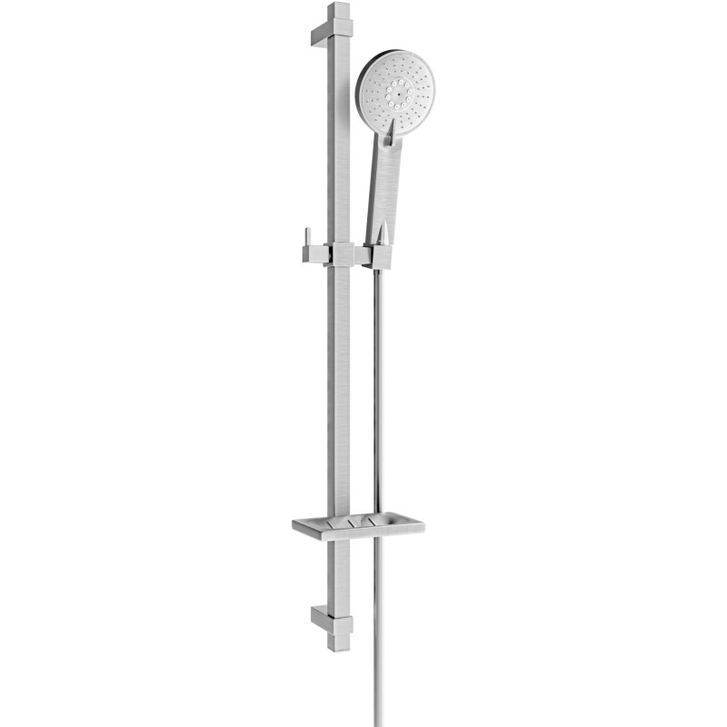 Mexen DQ40 slide shower set, brushed gun gray - 785404581-66