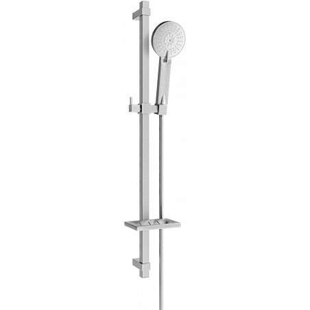 Mexen DQ40 slide shower set, brushed gun gray - 785404581-66