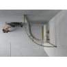 Mexen Rio shower cabin semi-circular 90 x 90 cm, stripes, gold - 863-090-090-50-20