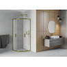 Mexen Rio semicircular shower cabin 70 x 70 cm, frost, gold - 863-070-070-50-30