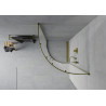 Mexen Rio semicircular shower cabin 70 x 70 cm, frost, gold - 863-070-070-50-30