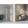 Mexen Rio shower cabin semicircular 80 x 80 cm, frosted, gold - 863-080-080-50-30