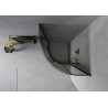 Mexen Rio semi-circular shower enclosure 70 x 70 cm, graphite, gold - 863-070-070-50-40