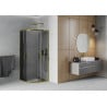 Mexen Rio shower cabin half-round 90 x 90 cm, graphite, gold - 863-090-090-50-40