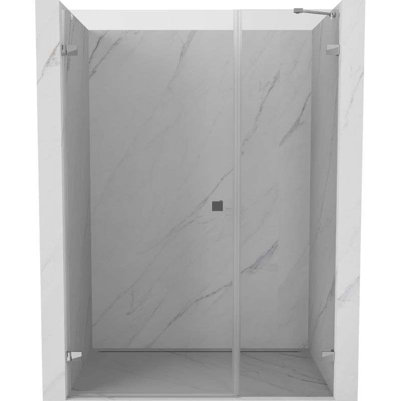 Mexen Lunar-B Left-Hand Hinged Shower Door 150 cm, Transparent, Chrome - 832S-150-050-01-00-L