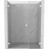 Mexen Lunar-B L Left Hinged Shower Door 115 cm, Transparent, White - 832SL-115-050-20-00-L