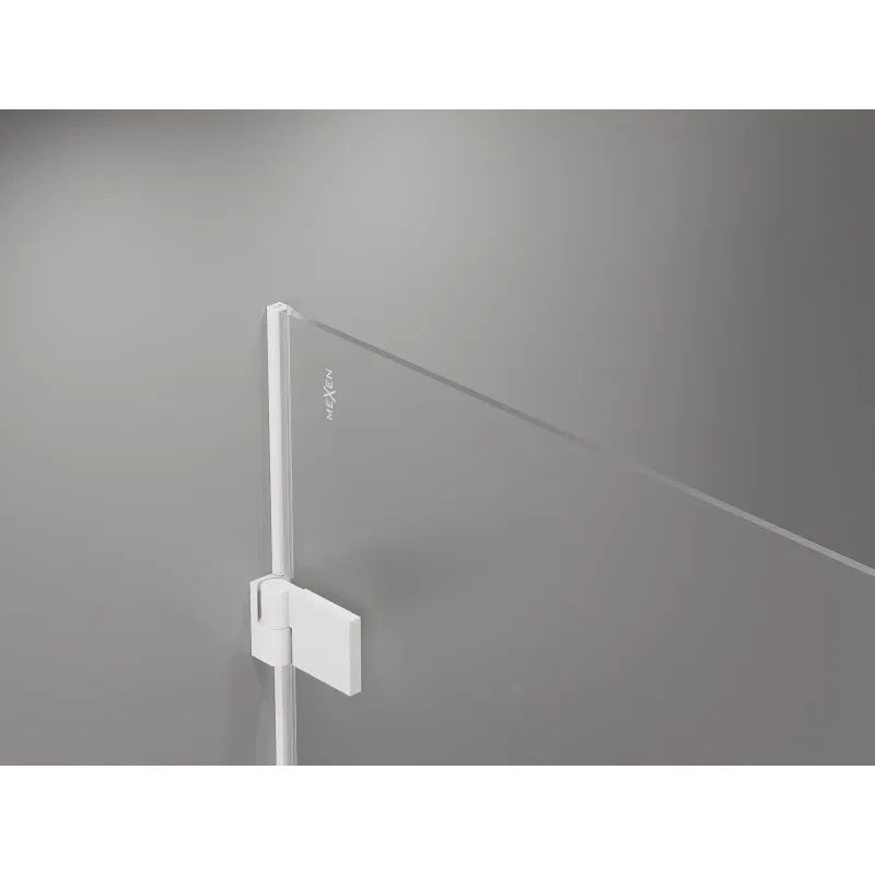 Mexen Lunar-B L Left Hinged Shower Door 115 cm, Transparent, White - 832SL-115-050-20-00-L