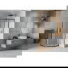 Mexen Rio shower cabin semicircular 70 x 70 cm, frosted, black - 863-070-070-70-30