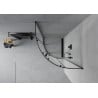 Mexen Rio shower cabin semicircular 80 x 80 cm, frosted, black - 863-080-080-70-30