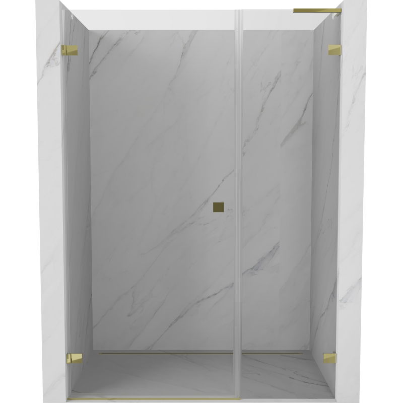 Mexen Lunar-B L left swing shower door 110 cm, transparent, gold - 832SL-110-050-50-00-L
