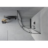 Mexen Rio shower enclosure semicircular 90 x 90 cm, frost, black - 863-090-090-70-30