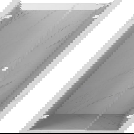 Mexen Lunar-B hinged shower door left 120 cm, transparent, white - 832S-120-050-20-00-L