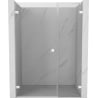 Mexen Lunar-B shower doors left-hinged 120 cm, transparent, white - 832S-120-050-20-00-L