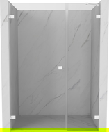 Mexen Lunar-B hinged shower door left 120 cm, transparent, white - 832S-120-050-20-00-L
