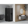 Mexen Rio shower cabin semicircular 80 x 80 cm, graphite, black - 863-080-080-70-40