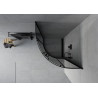 Mexen Rio shower cabin semicircular 80 x 80 cm, graphite, black - 863-080-080-70-40