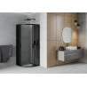 Mexen Rio semicircular shower cabin 90 x 90 cm, graphite, black - 863-090-090-70-40