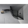 Mexen Rio semicircular shower cabin 90 x 90 cm, graphite, black - 863-090-090-70-40