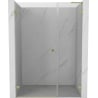 Mexen Lunar-B L Shower Door Pivot Left 120 cm, Transparent, Brushed Gold - 832SL-120-050-55-00-L