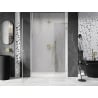 Mexen Lunar-B L Shower Door Pivot Left 120 cm, Transparent, Brushed Gold - 832SL-120-050-55-00-L
