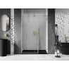 Mexen Lunar-B L left hinged shower door 120 cm, transparent, brushed gold - 832SL-120-050-55-00-L