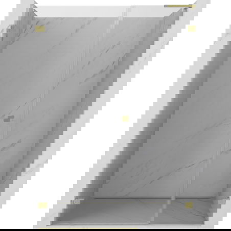 Mexen Lunar-B L left-hand hinged shower door 125 cm, transparent, brushed gold - 832SL-125-050-55-00-L