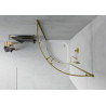 Mexen Rio semi-circular shower cabin 70 x 70 cm, transparent, gold + tray, white - 863-070-070-50-00-4710