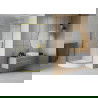 Mexen Rio Shower Cabin Half-Round 80 x 80 cm, Transparent, Gold + Rio Tray, White - 863-080-080-50-00-4710