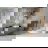Mexen Rio Shower Cabin Half-Round 80 x 80 cm, Transparent, Gold + Rio Tray, White - 863-080-080-50-00-4710