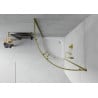 Mexen Rio semicircular shower cabin 90 x 90 cm, transparent, gold + Rio tray, white - 863-090-090-50-00-4710