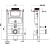 Mexen Tex Air XS-U Pneumatic Concealed Frame for WC - 61850A