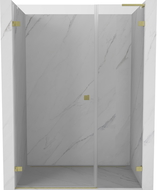 Mexen Lunar-B L hinged shower door left 140 cm, transparent, brushed gold - 832SL-140-050-55-00-L