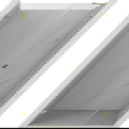 Mexen Lunar-B Left Hinged Shower Door 110 cm, Transparent, Gold - 832S-110-050-50-00-L