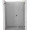 Mexen Lunar-B L 110 cm Hinged Shower Door, Left, Transparent, Rose Gold - 832SL-110-050-60-00-L