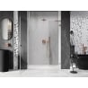 Mexen Lunar-B L 110 cm Hinged Shower Door, Left, Transparent, Rose Gold - 832SL-110-050-60-00-L