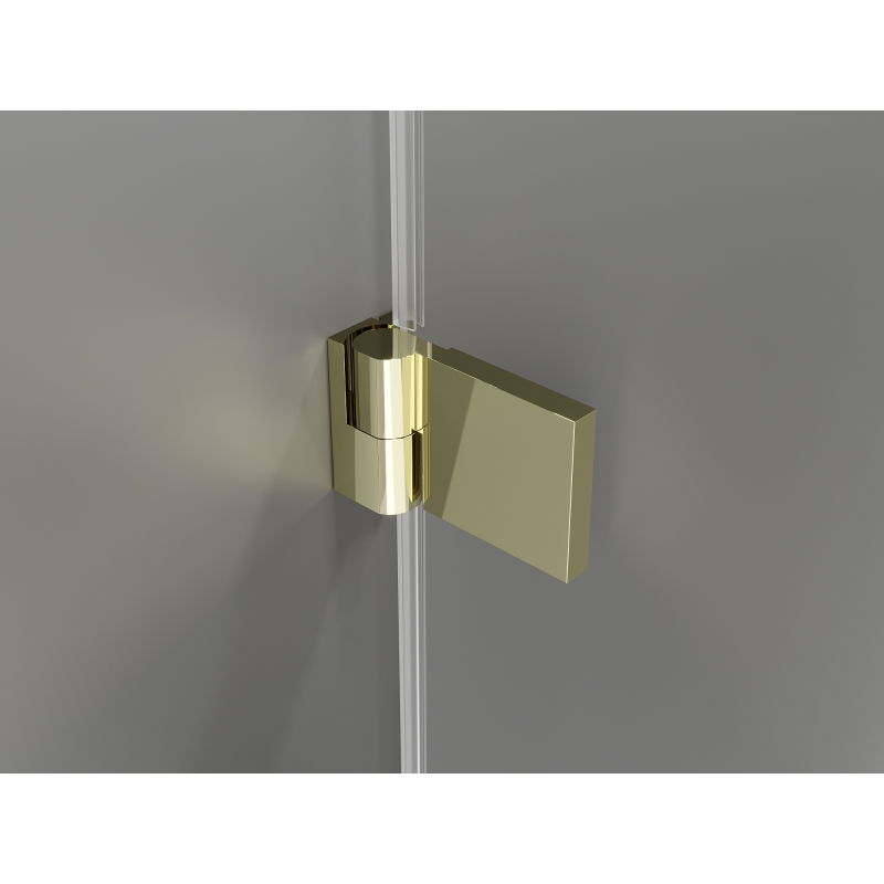 Mexen Lunar-B Left Hinged Shower Door 125 cm, Transparent, Gold - 832S-125-050-50-00-L
