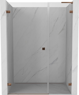 Mexen Lunar-B L left hinged shower door 120 cm, transparent, pink gold - 832SL-120-050-60-00-L