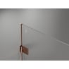 Mexen Lunar-B L shower door left swing 125 cm, transparent, rose gold - 832SL-125-050-60-00-L