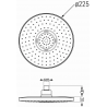 Mexen D-05 shower head 22 cm, chrome/white - 79705-00