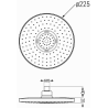 Mexen D-05 Showerhead 22 cm, Chrome/White - 79705-00