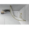 Mexen Rio semi-circular shower cabin 70 x 70 cm, frost, gold + tray, white - 863-070-070-50-30-4710