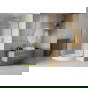 Mexen Rio shower cabin semicircular 80 x 80 cm, frosted, gold + Rio tray, white - 863-080-080-50-30-4710