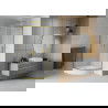 Mexen Rio shower cabin semicircular 80 x 80 cm, frosted, gold + Rio tray, white - 863-080-080-50-30-4710