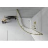 Mexen Rio semicircular shower cabin 80 x 80 cm, frost, gold + Rio shower tray, white - 863-080-080-50-30-4710